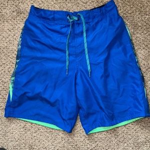 Nike Mens Blue and Green Swim trunks size Small
